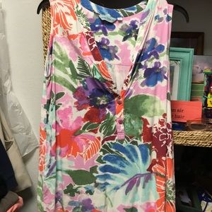 Sleeveless dress three buttons comfortable